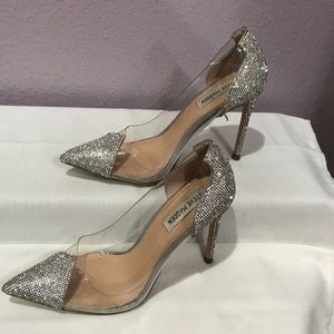 Metallic Silver Steve Madden Malibu Pumps